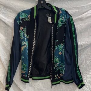 Vintage Floral Jacket - Black and Green